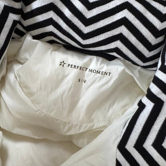 Perfect Moment Polar Puffer Down Snow White Jacket S NEW Knit Panel Quilted Ski - Picture 5 of 6